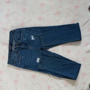 Wax dark blue distressed skinny jeans size 0